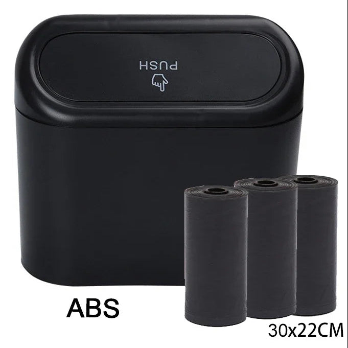 Car Trash Can (With Lid) Contains 60 (300) Garbage Bags, Small Car Trash Can, Leak-Proof Mini Car Accessories